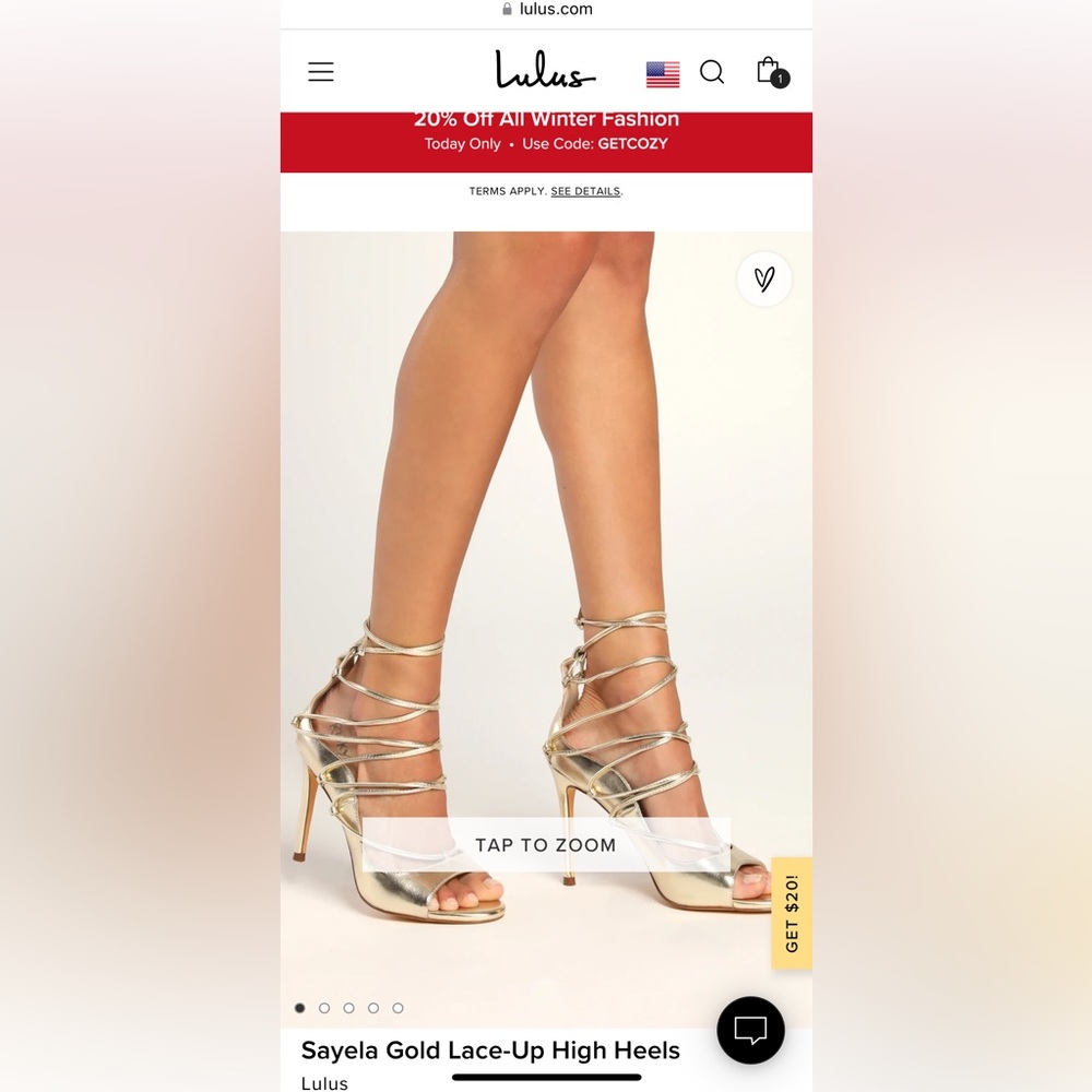 Sayela Gold Lace-Up High Heels
Lulus